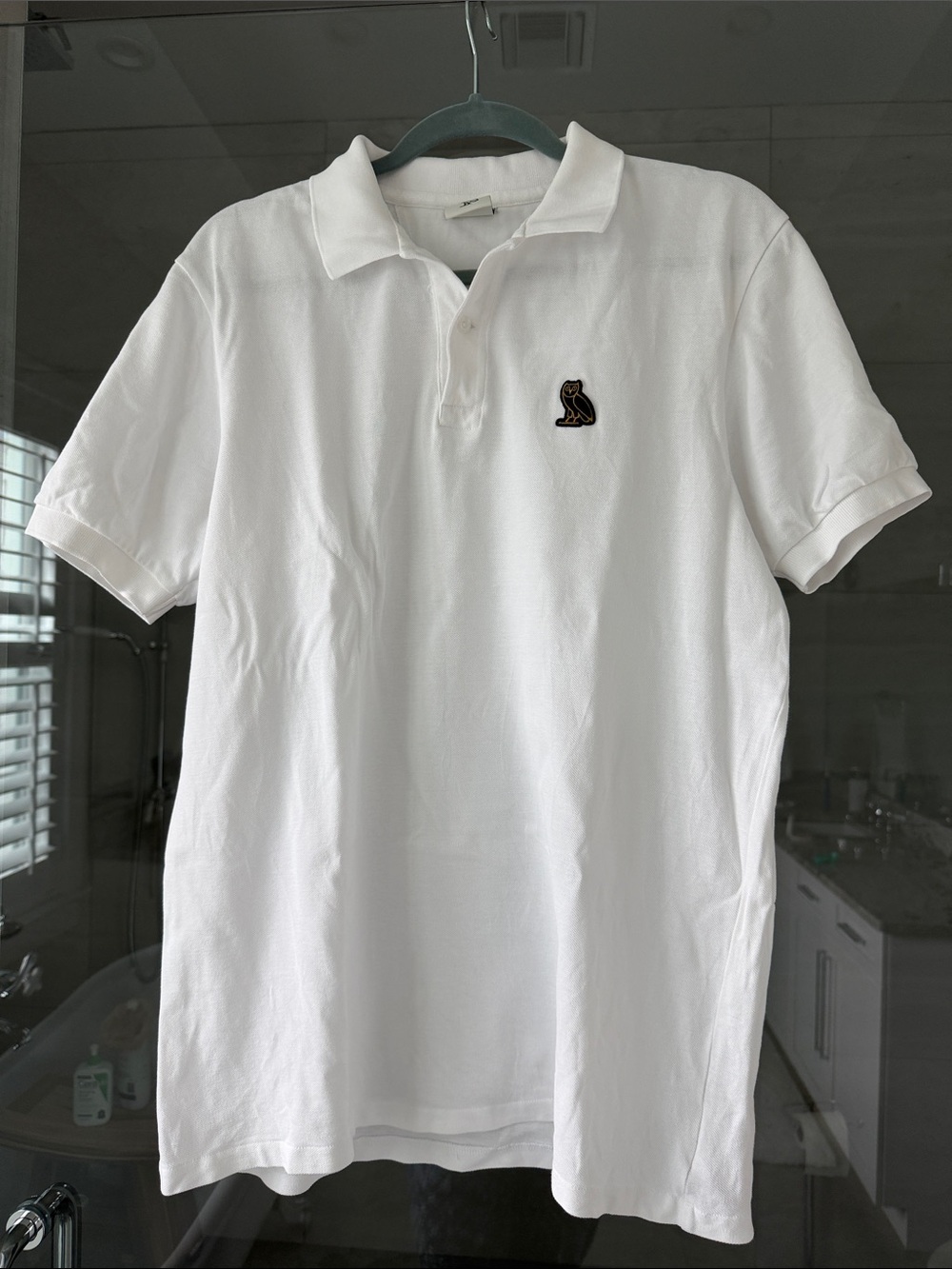 Men's White October’s Very Own Polo Shirt with Embroidered Logo
